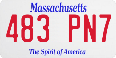 MA license plate 483PN7