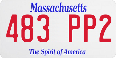 MA license plate 483PP2