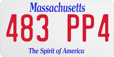 MA license plate 483PP4