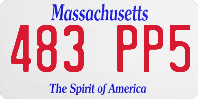 MA license plate 483PP5