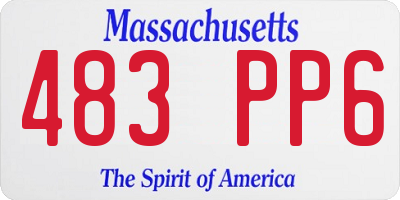 MA license plate 483PP6
