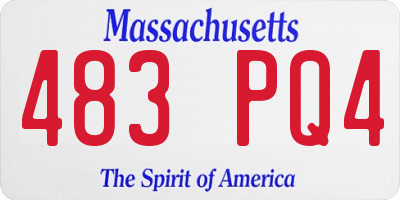 MA license plate 483PQ4
