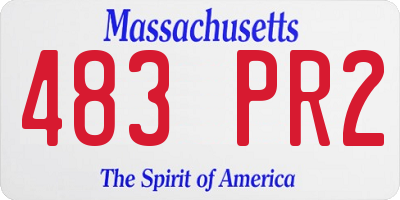 MA license plate 483PR2