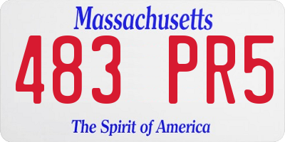 MA license plate 483PR5