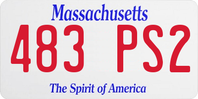 MA license plate 483PS2