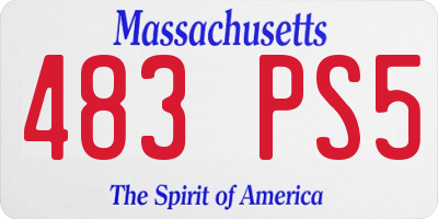 MA license plate 483PS5