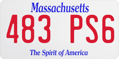 MA license plate 483PS6