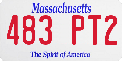 MA license plate 483PT2