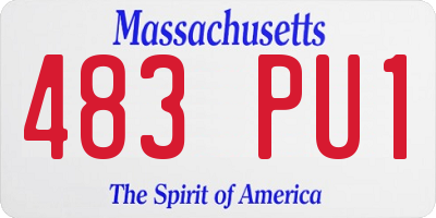 MA license plate 483PU1