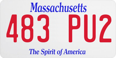 MA license plate 483PU2
