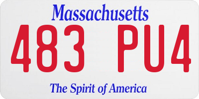 MA license plate 483PU4