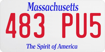 MA license plate 483PU5