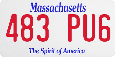 MA license plate 483PU6