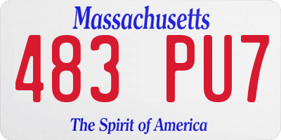 MA license plate 483PU7