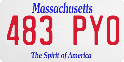 MA license plate 483PY0