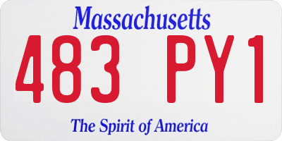 MA license plate 483PY1