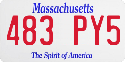 MA license plate 483PY5