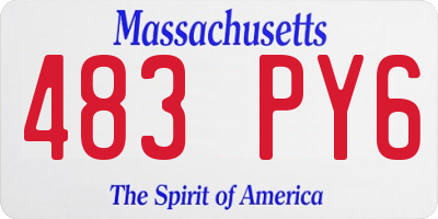 MA license plate 483PY6