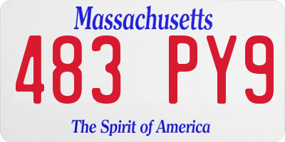MA license plate 483PY9