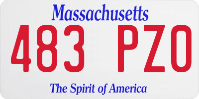 MA license plate 483PZ0