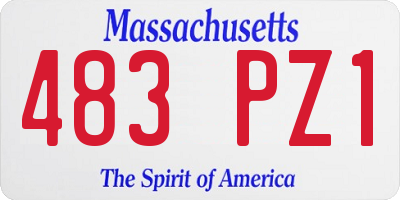 MA license plate 483PZ1
