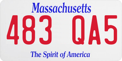 MA license plate 483QA5