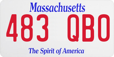 MA license plate 483QB0