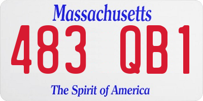 MA license plate 483QB1