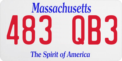 MA license plate 483QB3