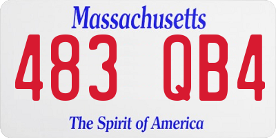 MA license plate 483QB4