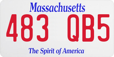 MA license plate 483QB5