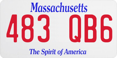 MA license plate 483QB6