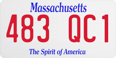 MA license plate 483QC1