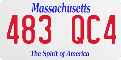 MA license plate 483QC4