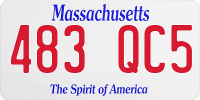 MA license plate 483QC5