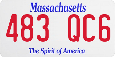 MA license plate 483QC6