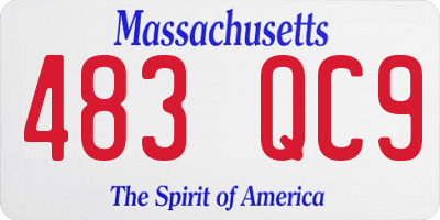 MA license plate 483QC9