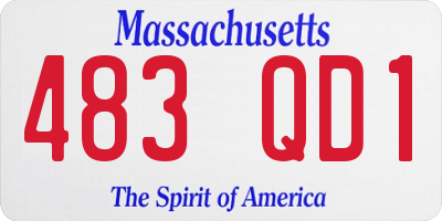 MA license plate 483QD1