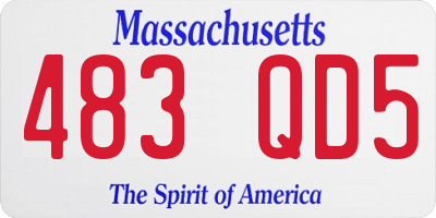 MA license plate 483QD5