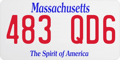 MA license plate 483QD6