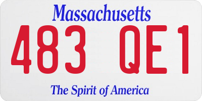 MA license plate 483QE1