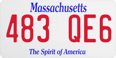MA license plate 483QE6