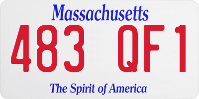 MA license plate 483QF1