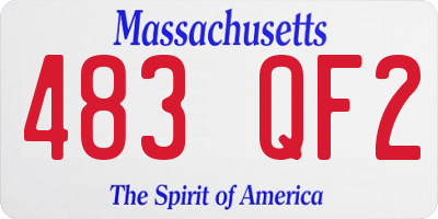 MA license plate 483QF2