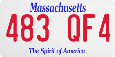MA license plate 483QF4