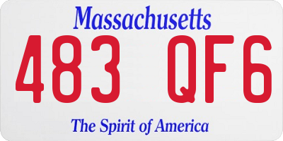 MA license plate 483QF6