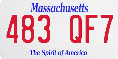 MA license plate 483QF7