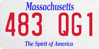 MA license plate 483QG1