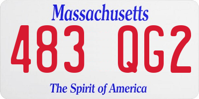 MA license plate 483QG2