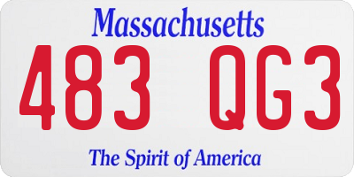 MA license plate 483QG3